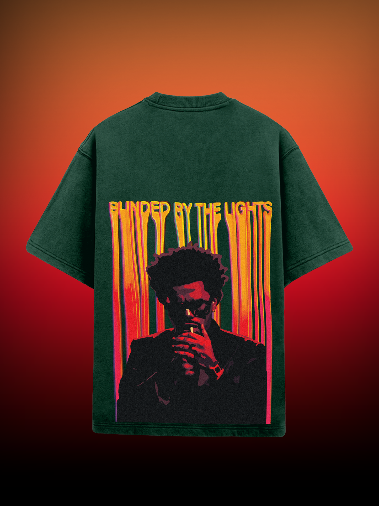 back design of Blinding Lights Tshirt