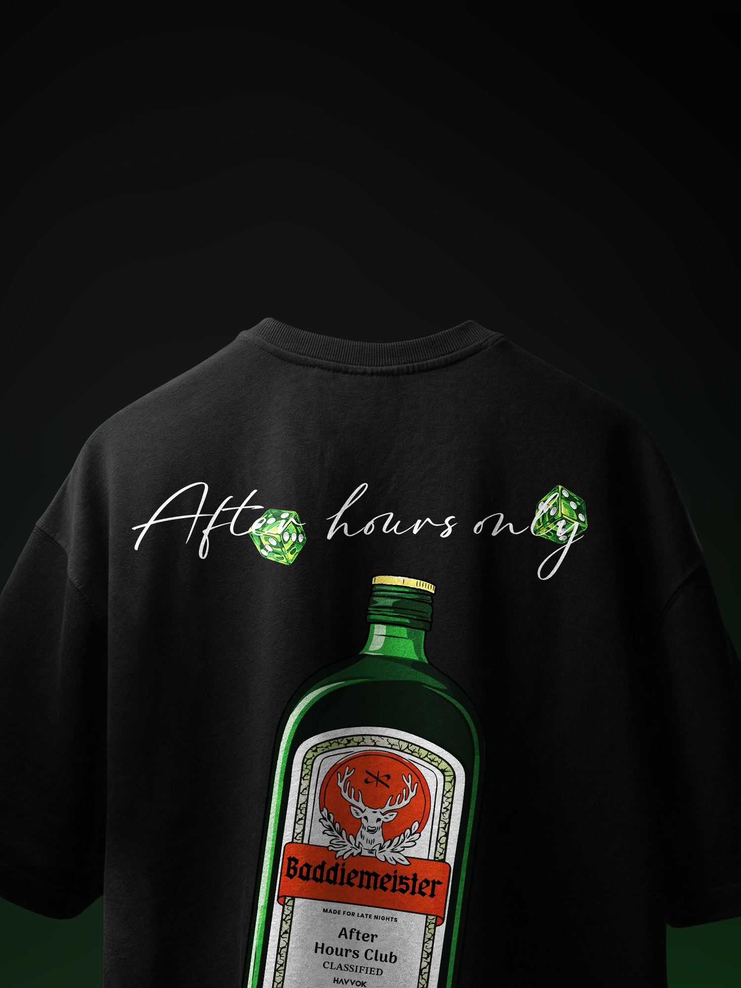 The Baddiemeister Unisex Black Oversized T-Shirt