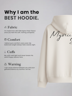 The Mystic Roar Unisex Off White Oversized Fit Fleece Hoodie