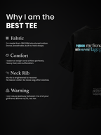 The Pardon Unisex Black Oversized Tshirt