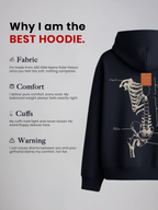 The Frame Unisex Navy Blue Oversized Fit Fleece Hoodie