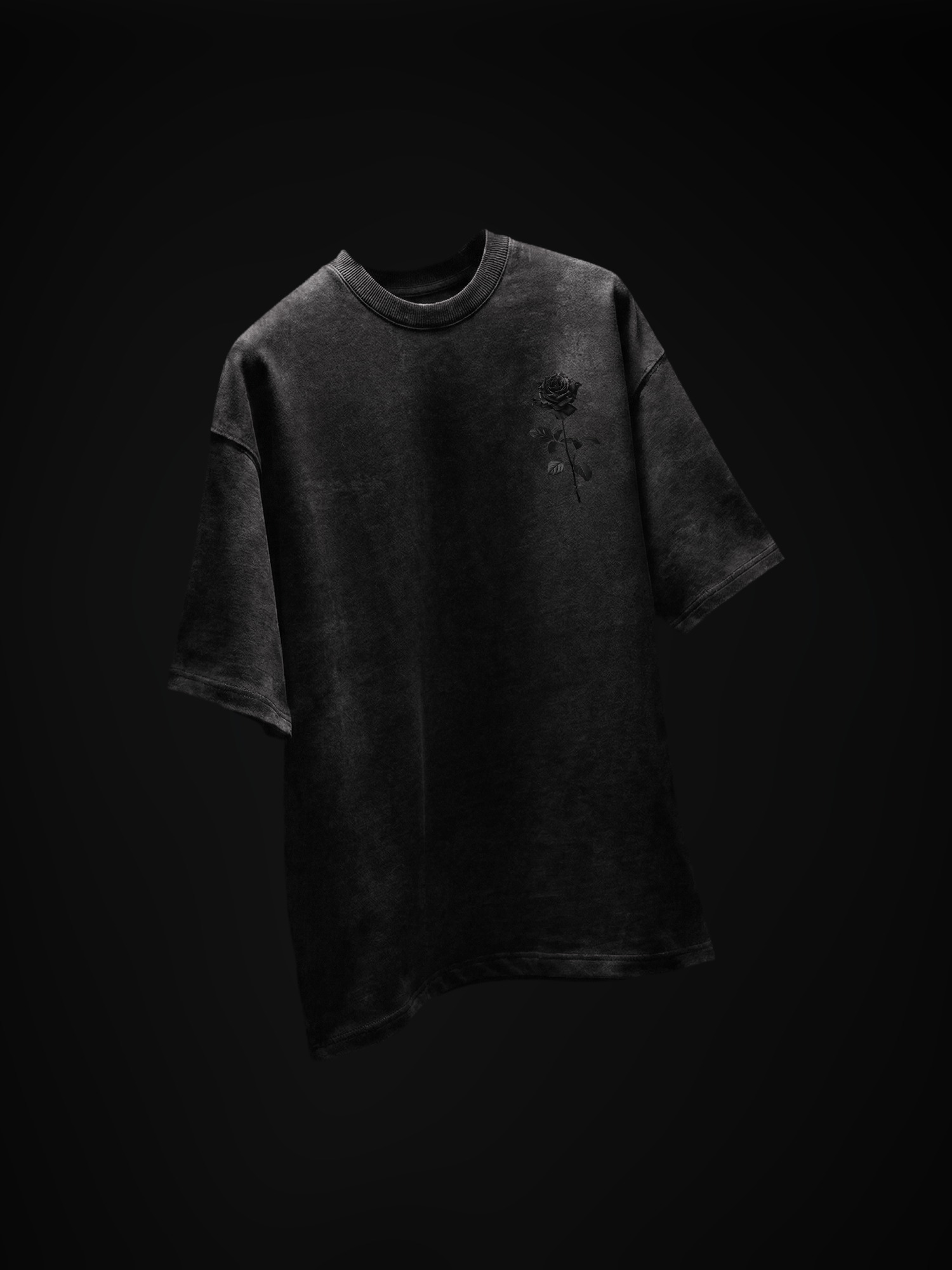 Dark Rose Tshirt - Black