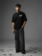 Eclipsed Dreams Unisex Black Oversized T-Shirt