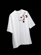 The Elysian Bloom Unisex White Oversized T-Shirt