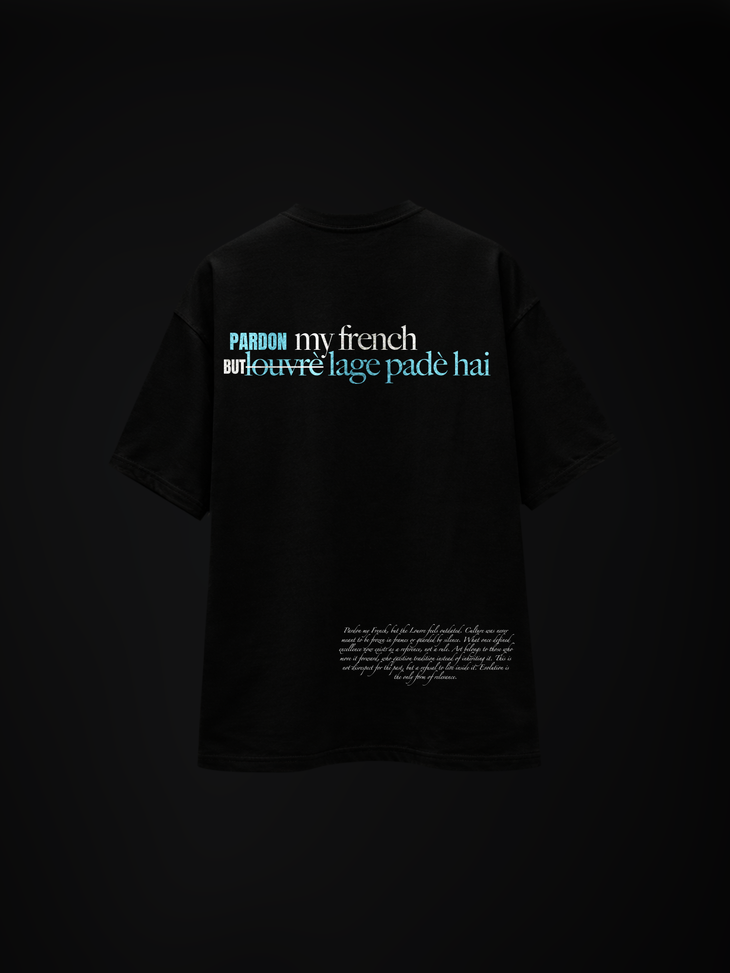 The Pardon Unisex Black Oversized Tshirt