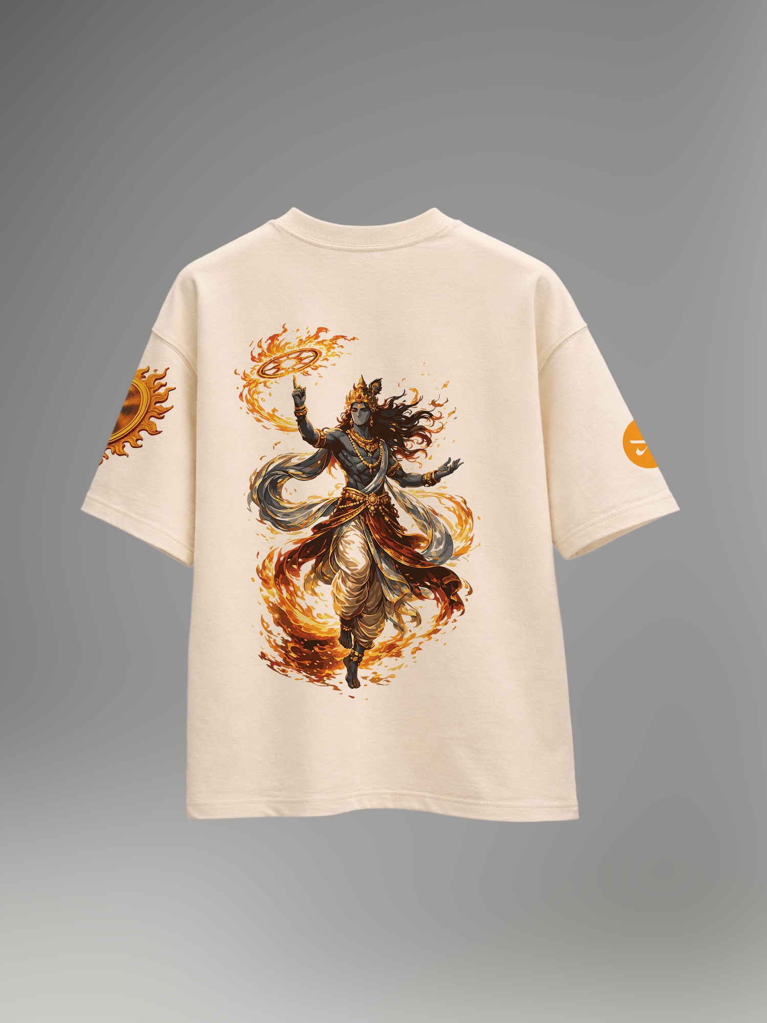 Sacred Fury Unisex Off-White Oversized T-Shirt