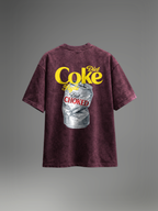 The Diet Choke Unisex Maroon Acid Wash Tshirt
