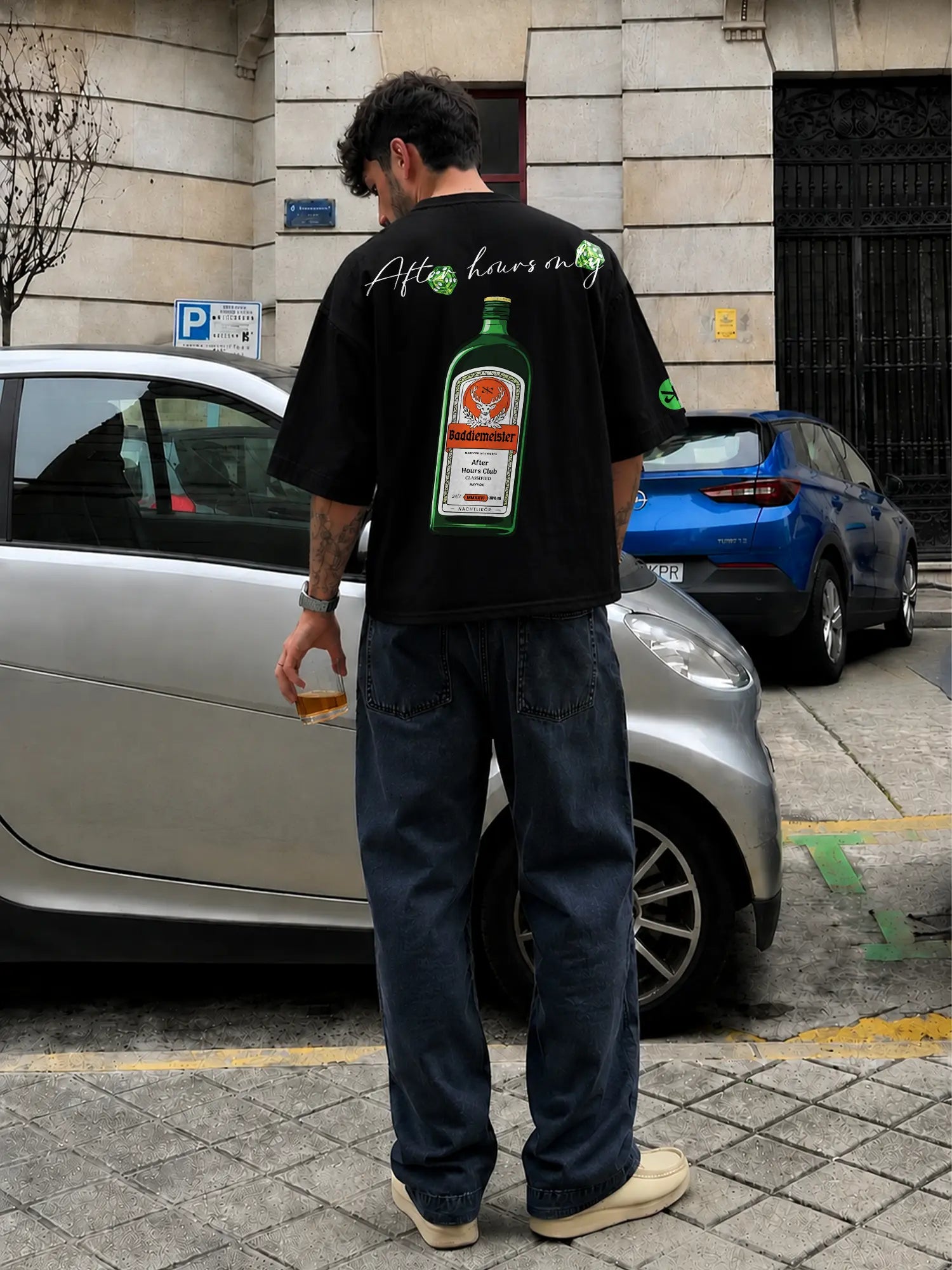 The Baddiemeister Unisex Black Oversized T-Shirt