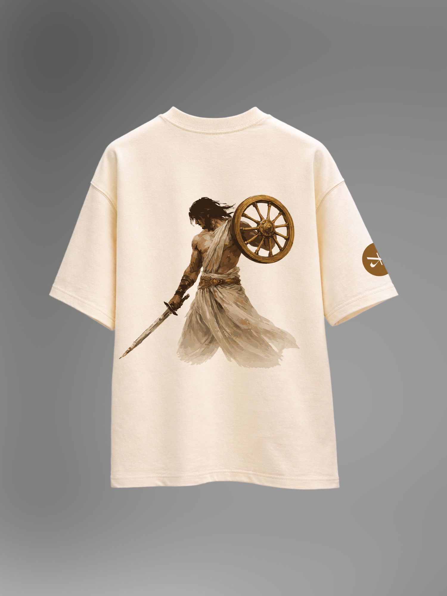 The Dharamveer Unisex Off-White Oversized T-Shirt