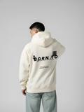 The Fate Unisex Off White Oversized Fit Fleece Hoodie