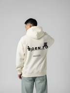 The Fate Unisex Off White Oversized Fit Fleece Hoodie