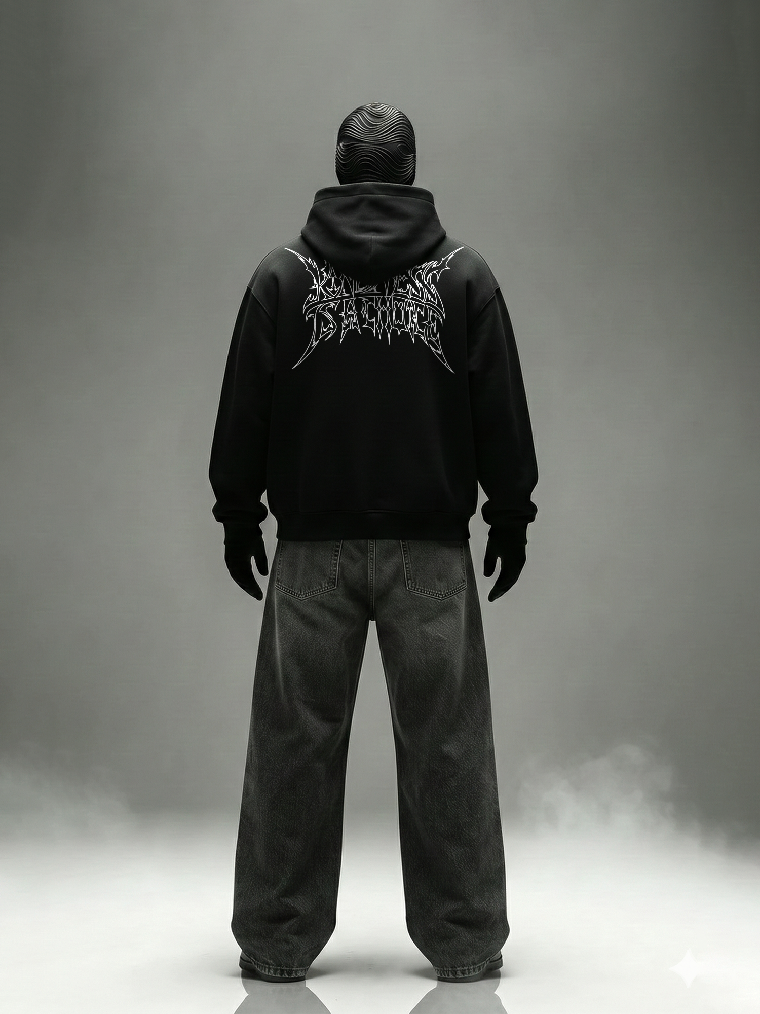 Noble Intentions Unisex Black Oversized Fit Fleece Hoodie