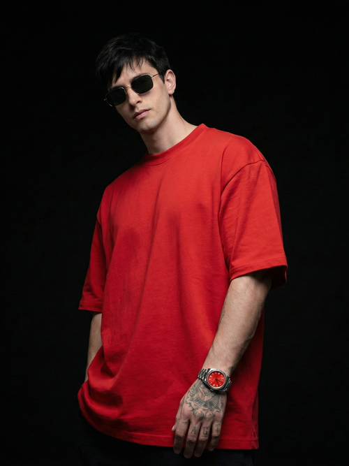 Classic Red Unisex Oversized T-Shirt
