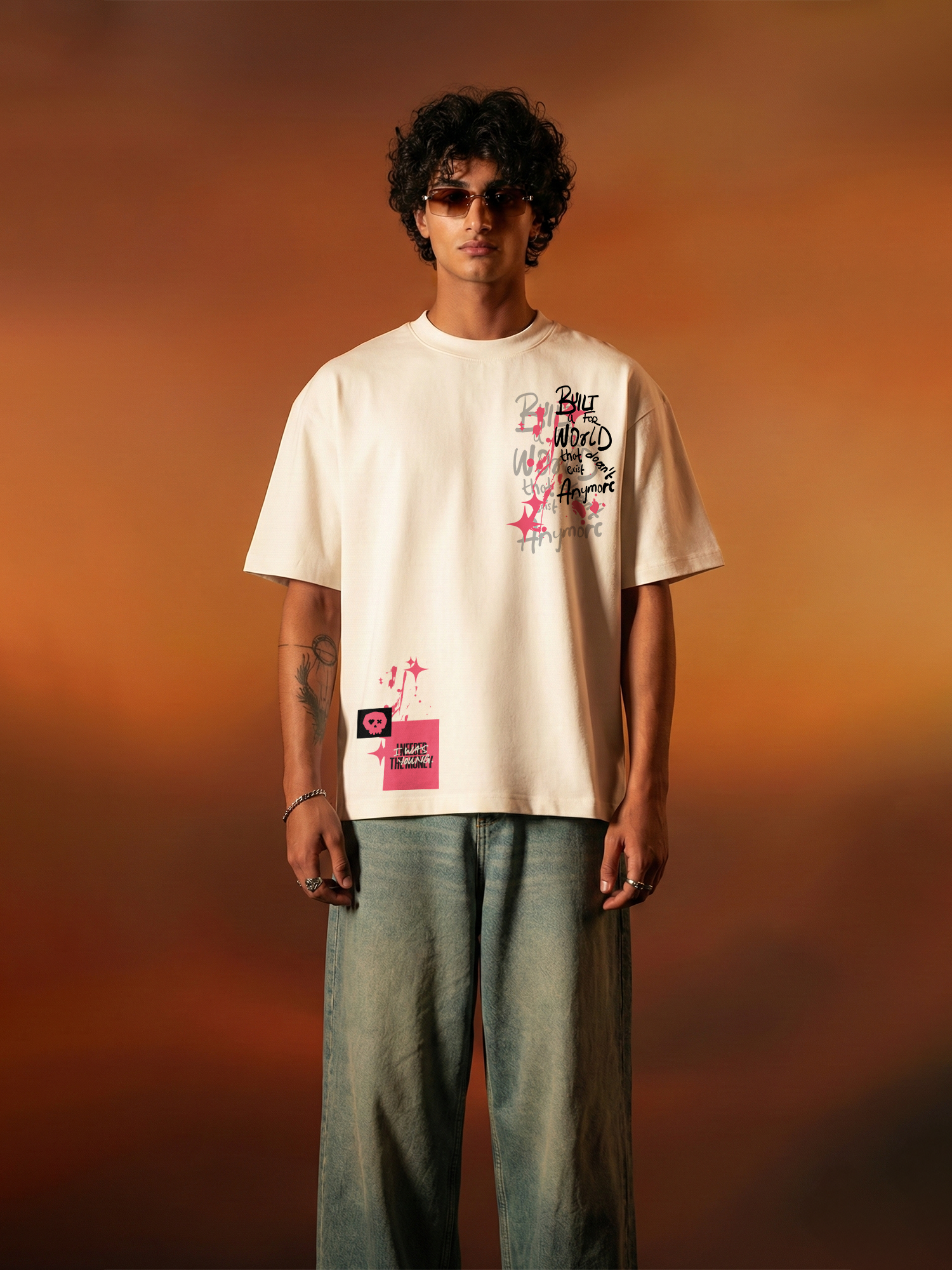 Cold Memory Unisex Off-White Oversized T-Shirt