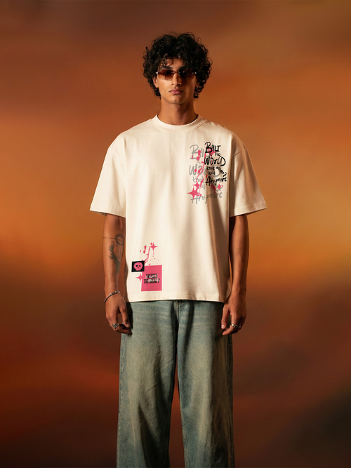 Cold Memory Unisex Off-White Oversized T-Shirt