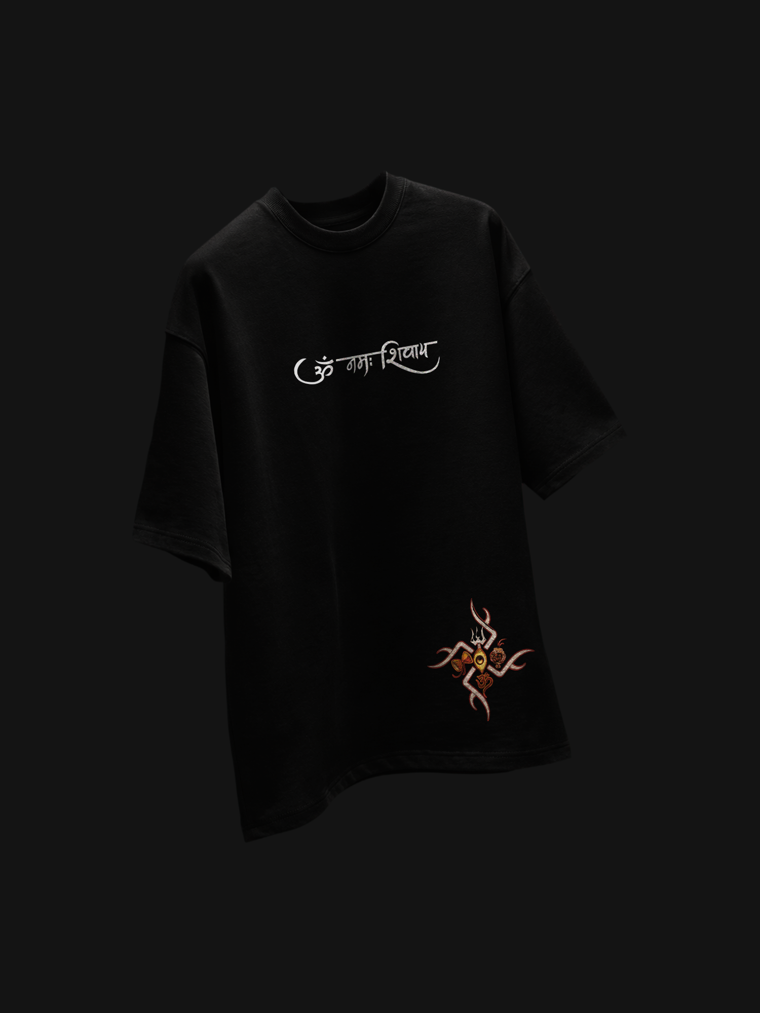 The Rudra Unisex Black Oversized T-Shirt