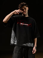 Untamed Unisex Black Oversized T-Shirt