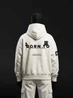 The Fate Unisex Off White Oversized Fit Fleece Hoodie