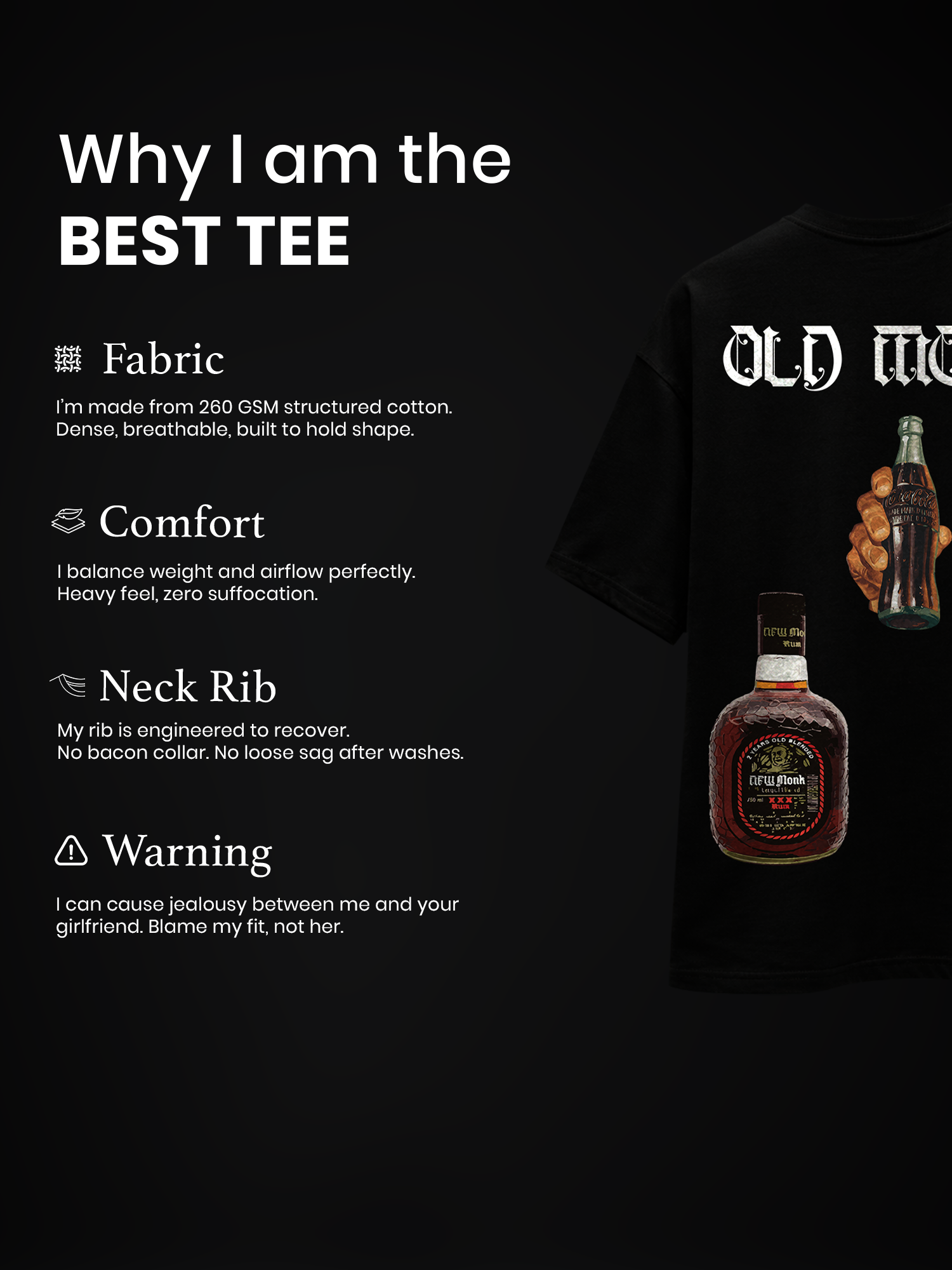 The Ritual Unisex Black Oversized T-Shirt