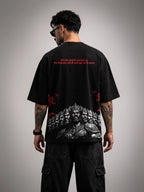Ravan Unisex Black Oversized T-Shirt