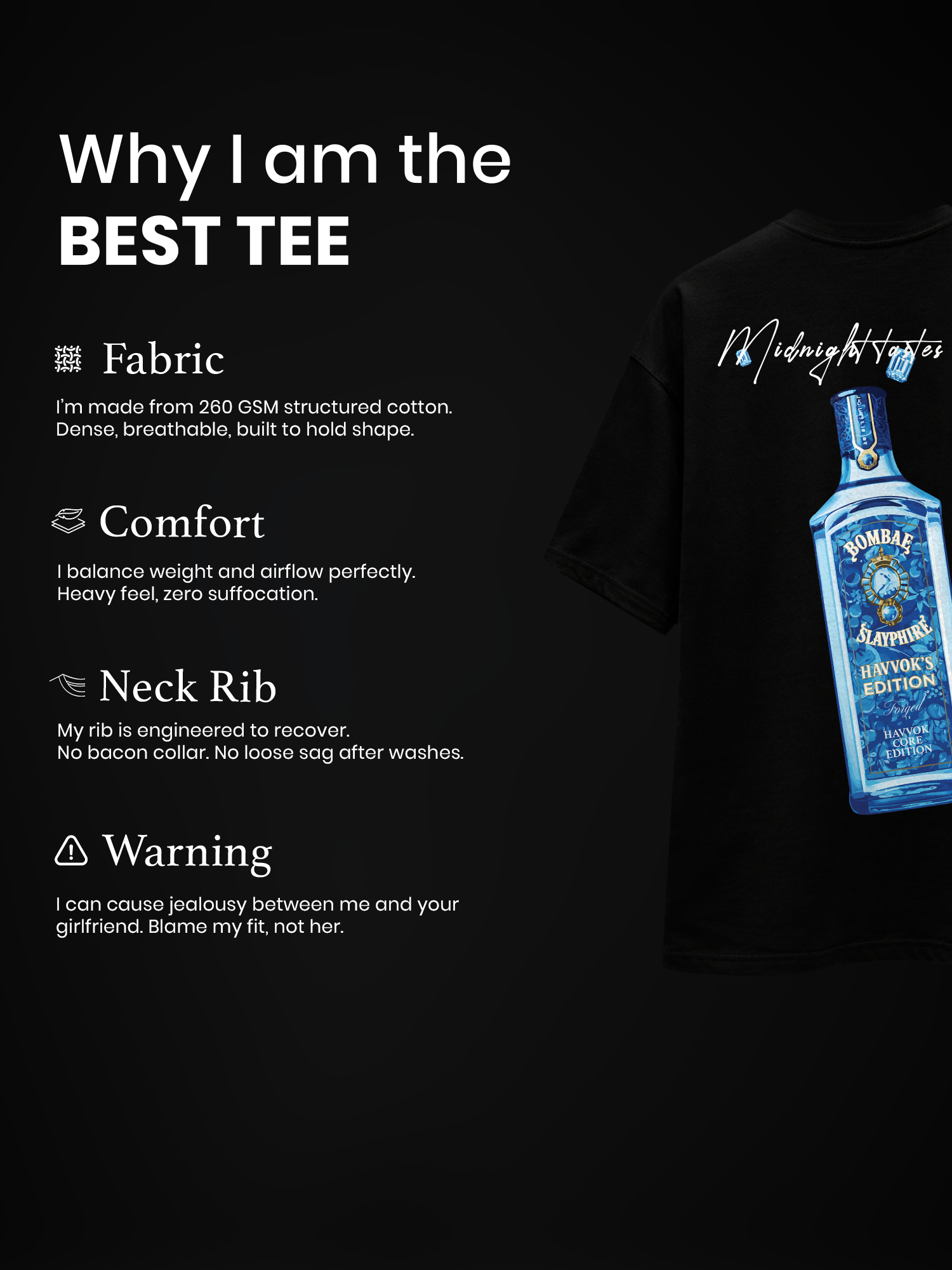 The Slay-Fire Unisex Black Oversized T-Shirt