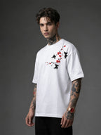The Elysian Bloom Unisex White Oversized T-Shirt