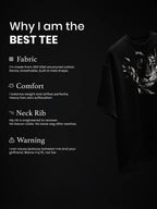 Alpha Unisex Black Oversized T-Shirt