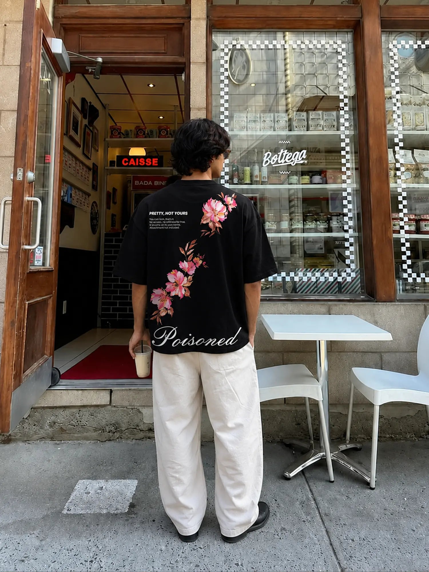 Poisoned Bloom Unisex Black Oversized T-Shirt