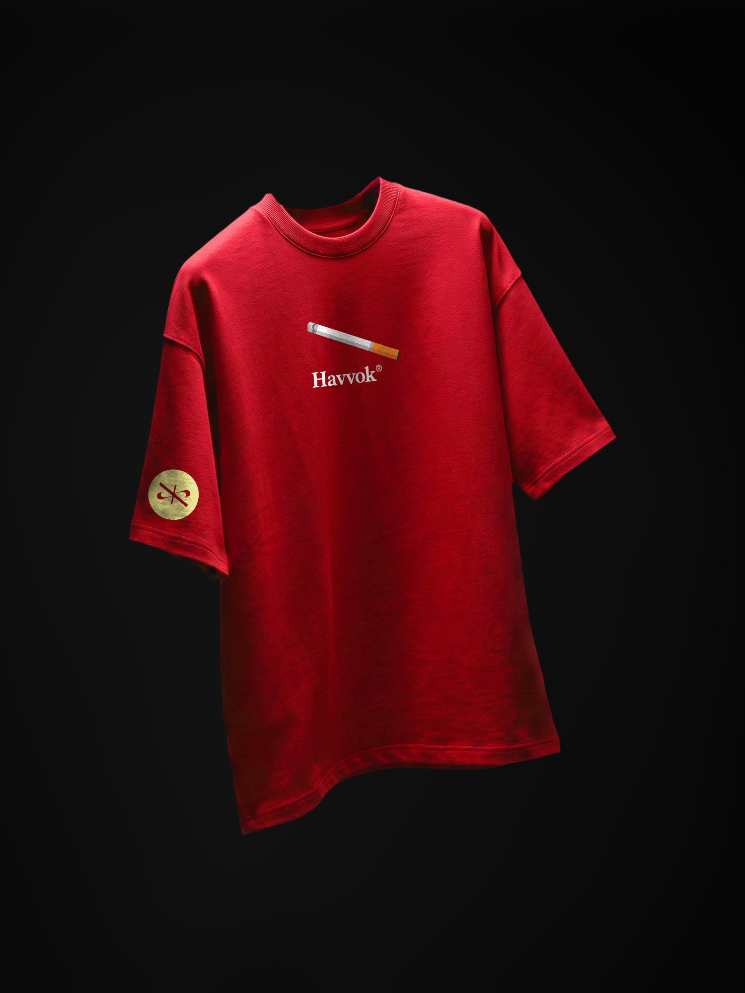 The Smoke Up Unisex Red Oversized T-Shirt