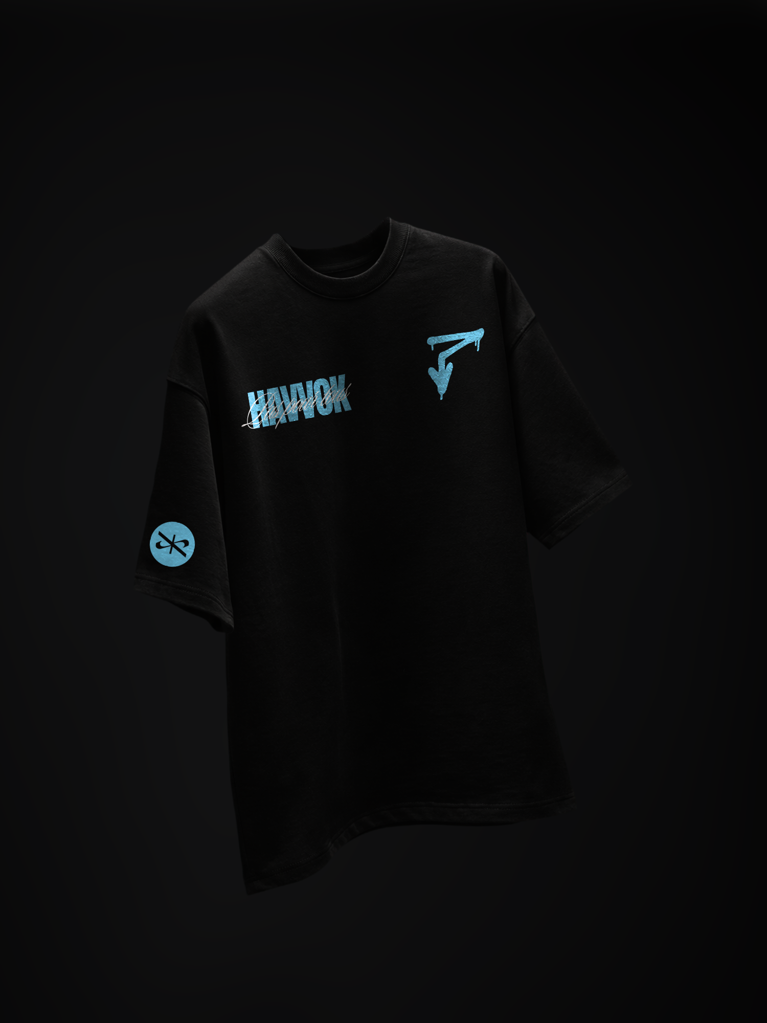 The Pardon Unisex Black Oversized Tshirt