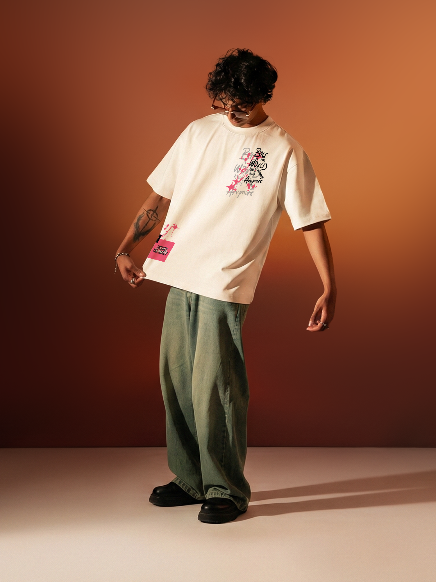 Cold Memory Unisex Off-White Oversized T-Shirt