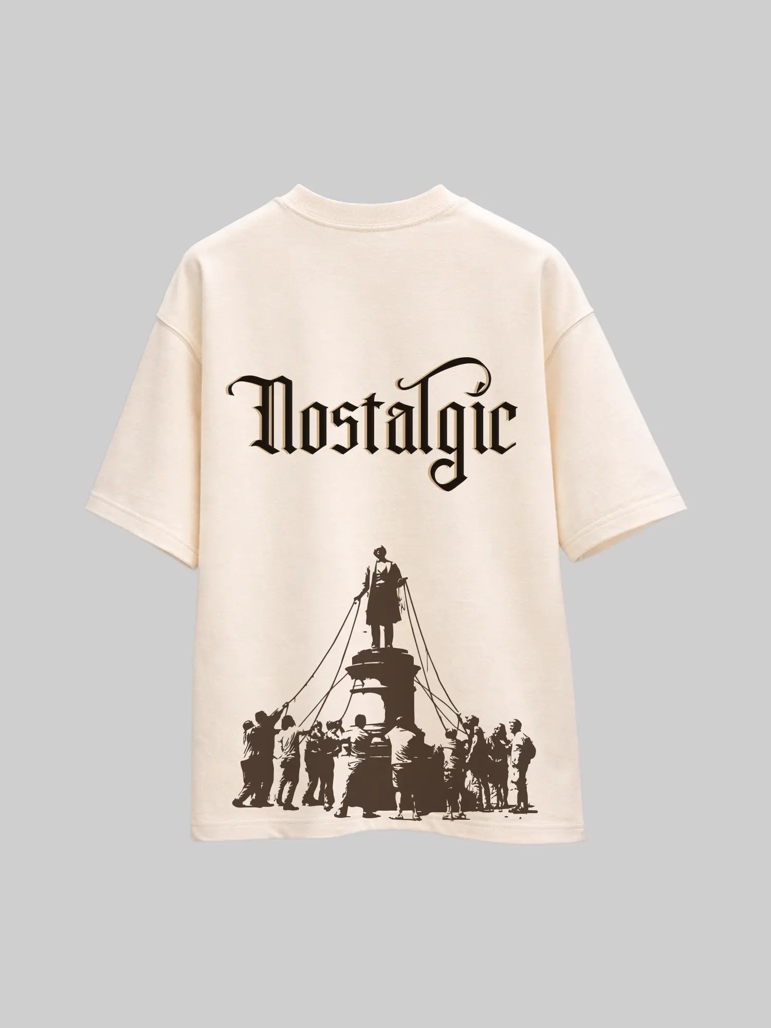 The Vintage Unisex Off-White Oversized T-Shirt