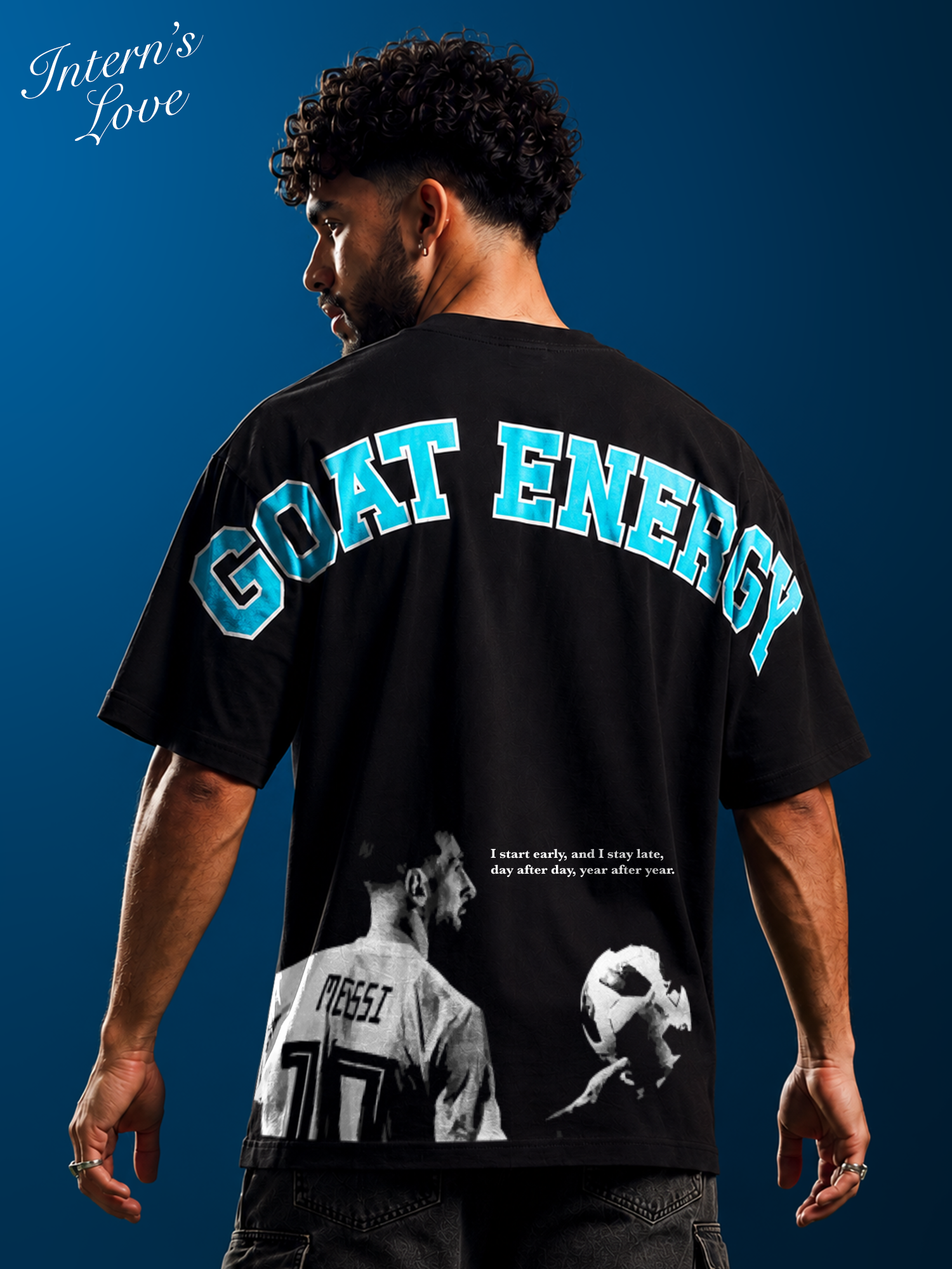GOD GIFTED Unisex Black Oversized T-Shirt