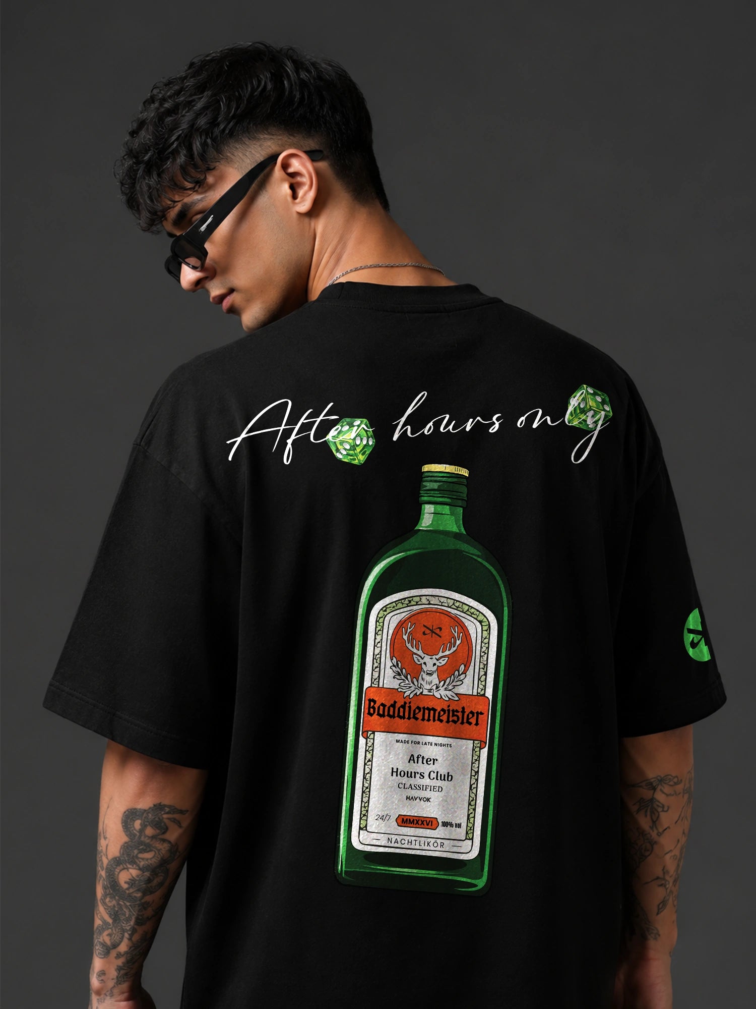 The Baddiemeister Unisex Black Oversized T-Shirt