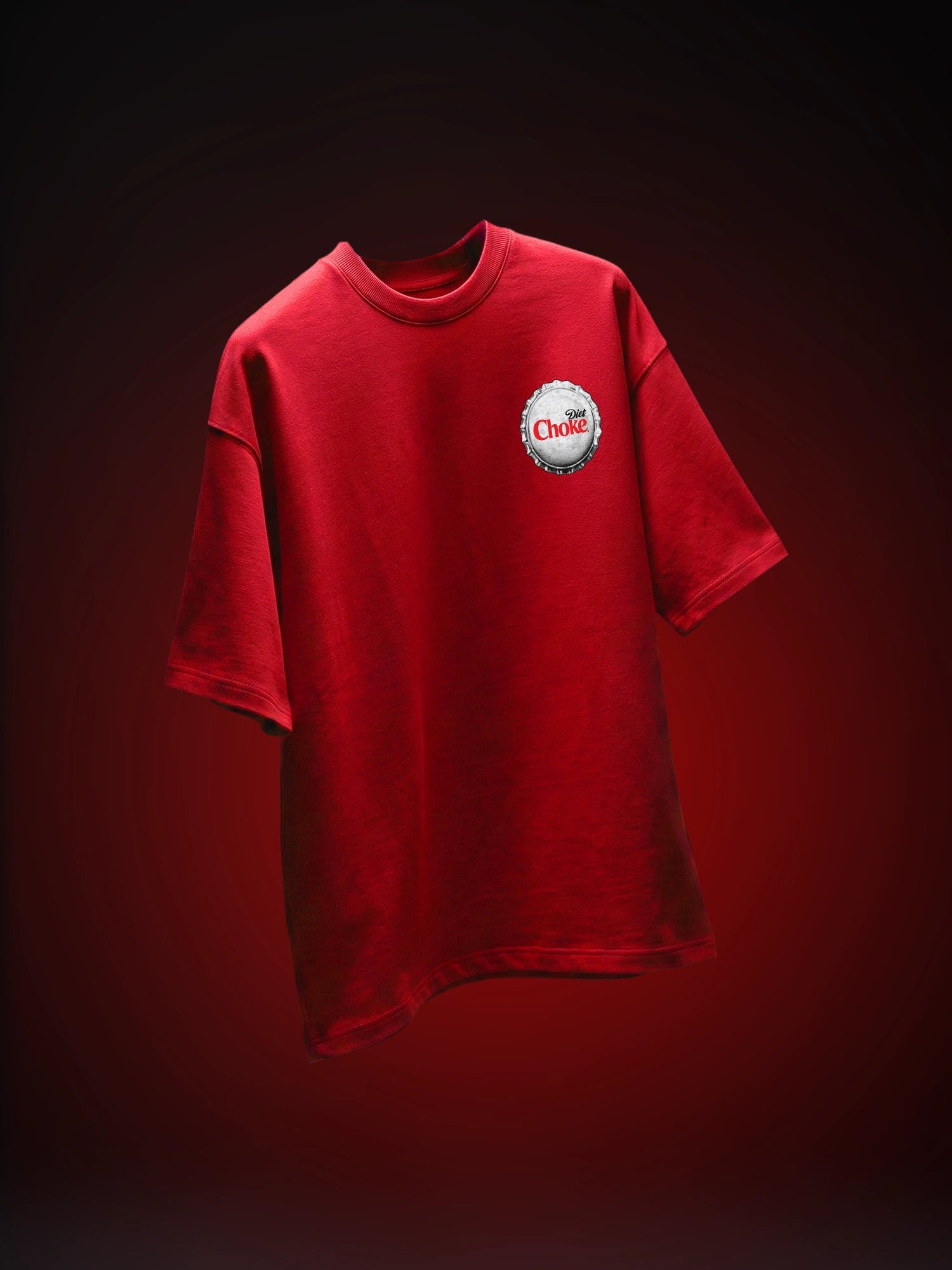 The Diet Choke Unisex Red Oversized Tshirt