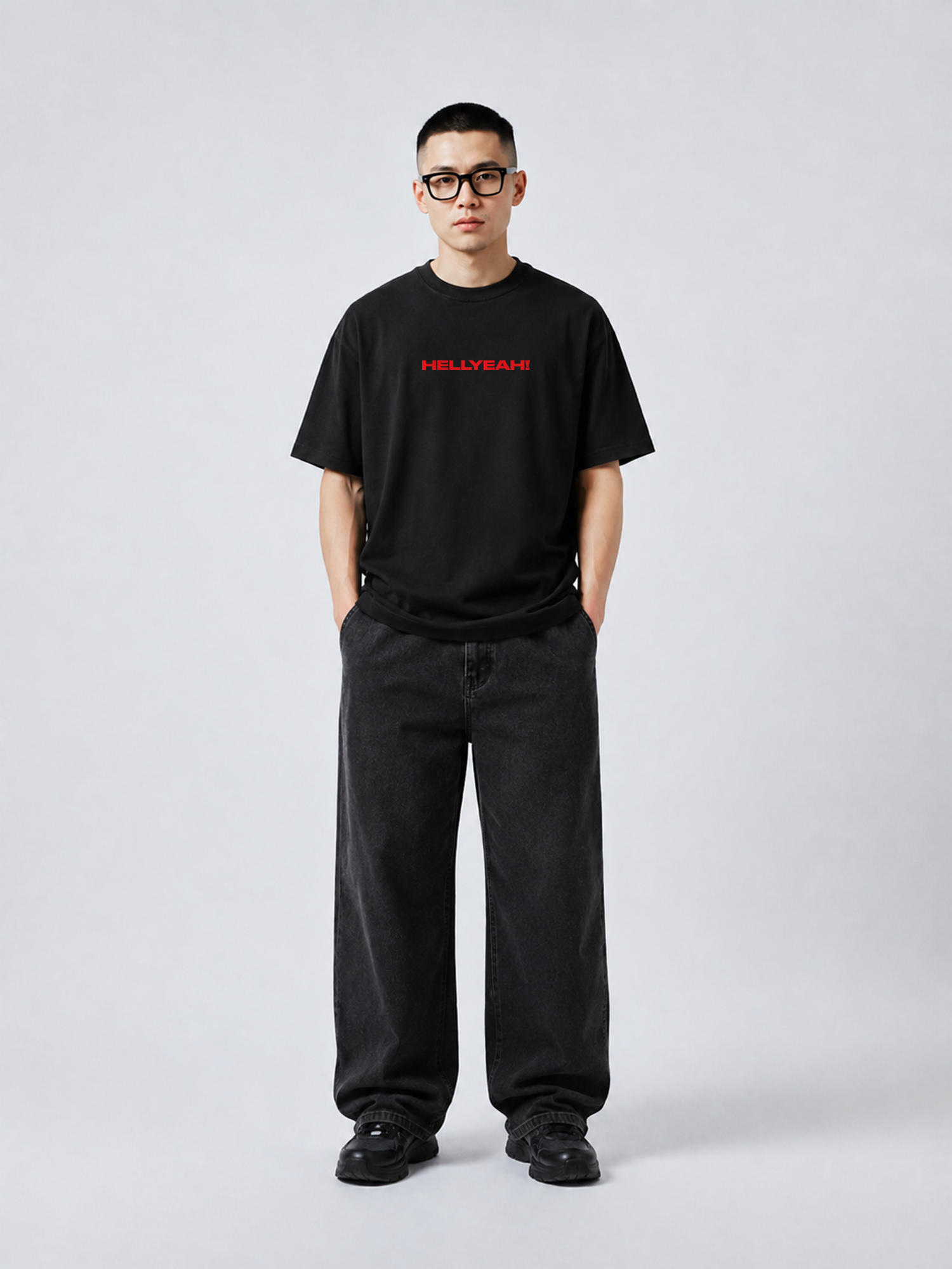 Going To Hell Unisex Black Oversized Tshirt