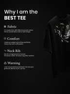 Alpha Unisex Black Oversized T-Shirt