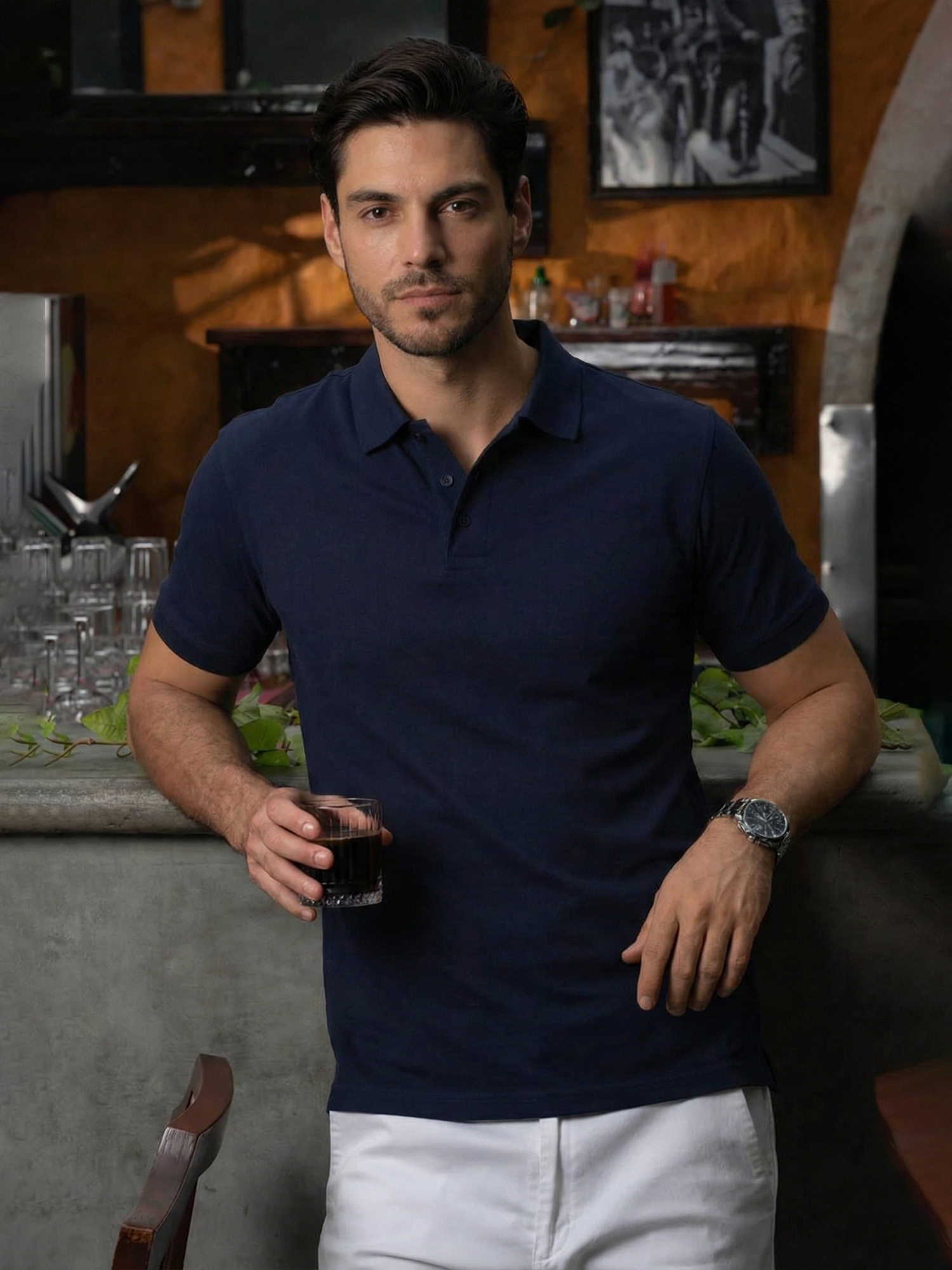 Classic Navy-Blue Unisex Polo