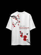 The Elysian Bloom Unisex White Oversized T-Shirt