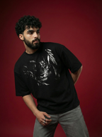 Alpha Unisex Black Oversized T-Shirt