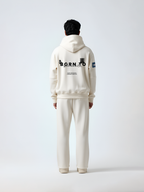 The Fate Unisex Off White Oversized Fit Fleece Hoodie