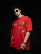 The Havvok Racing Unisex Red Oversized T-Shirt