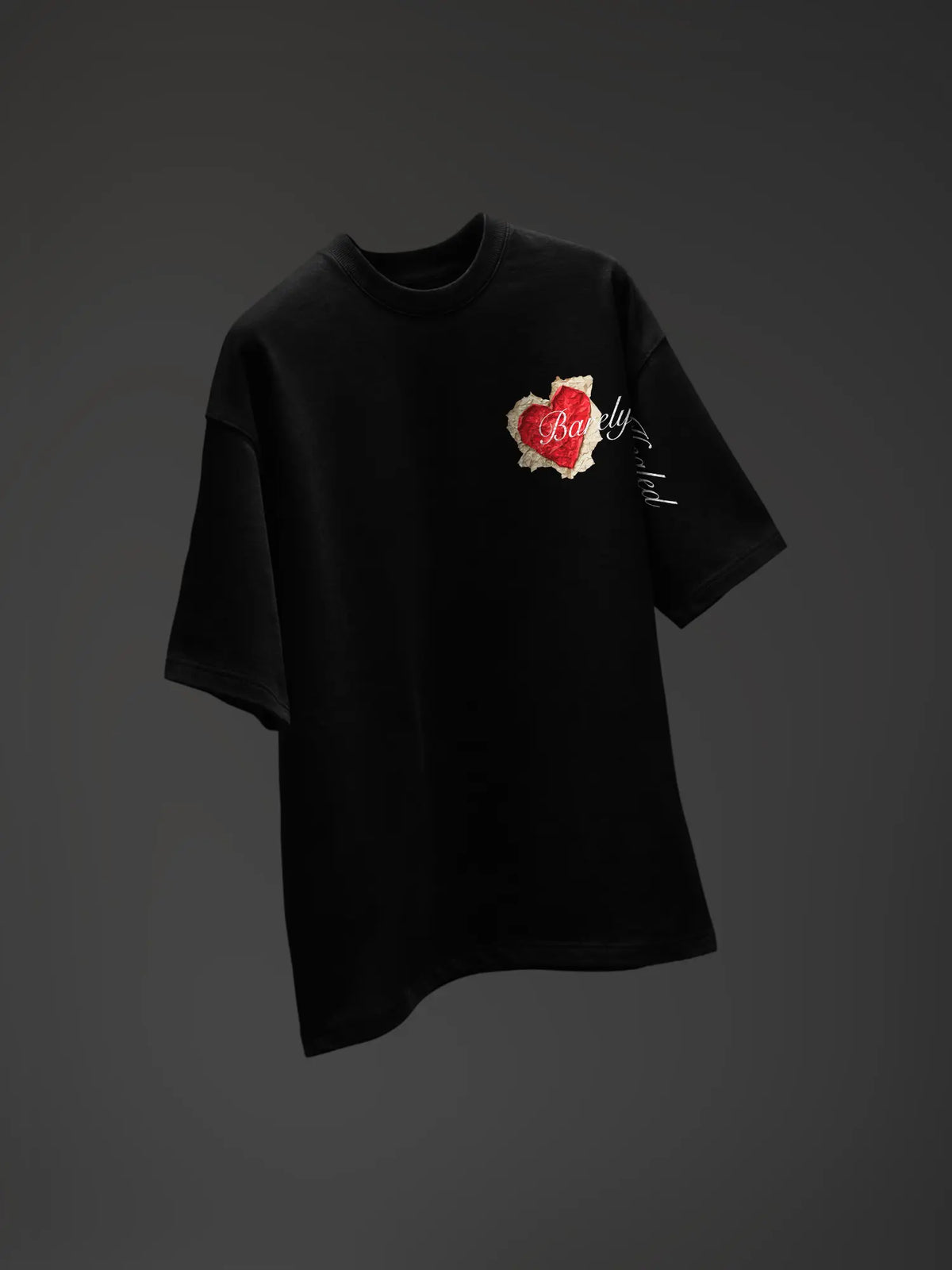 Flaming Unisex Black Oversized T-Shirt