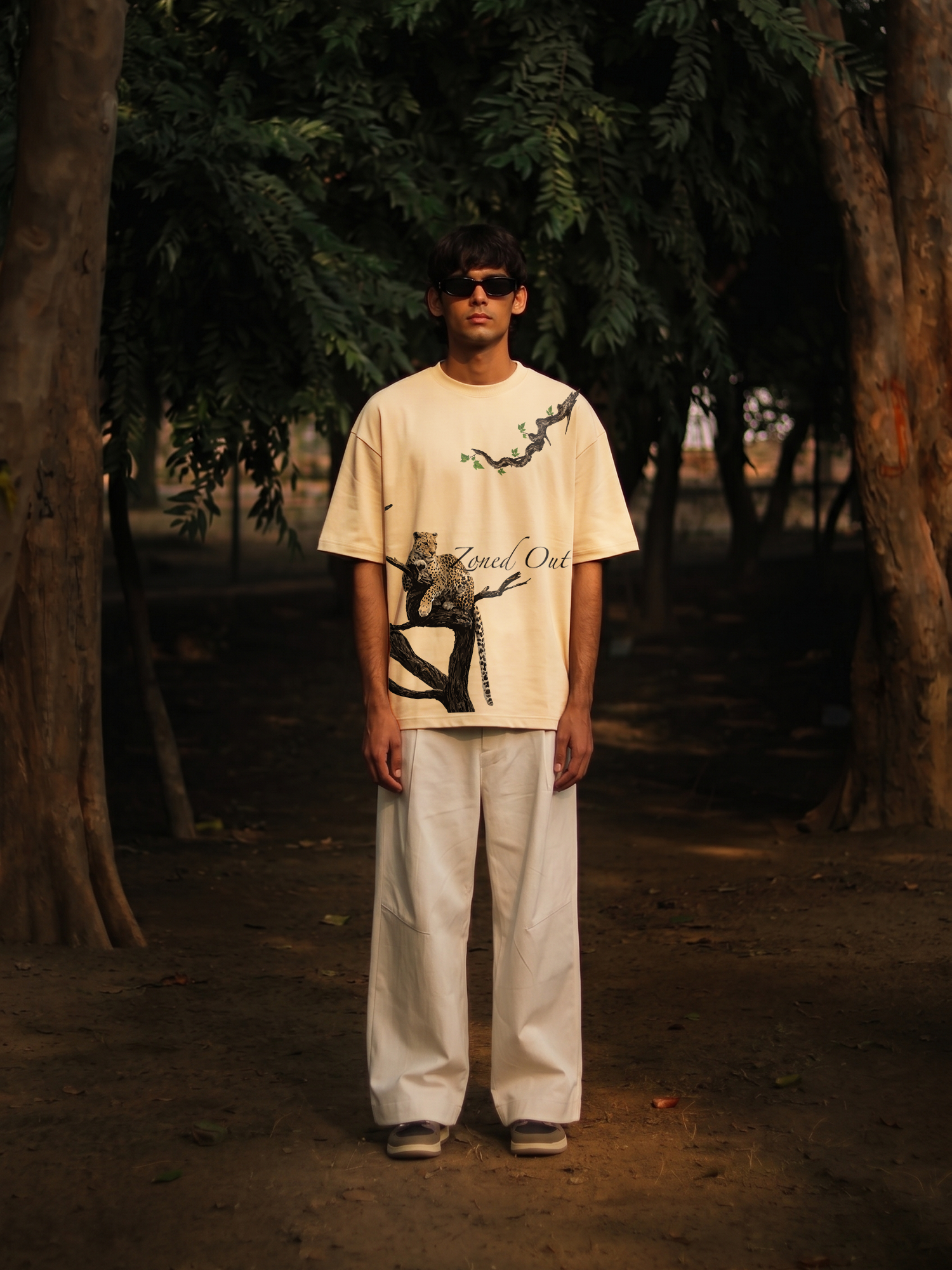 The Silent Apex Unisex Off-White Oversized T-Shirt