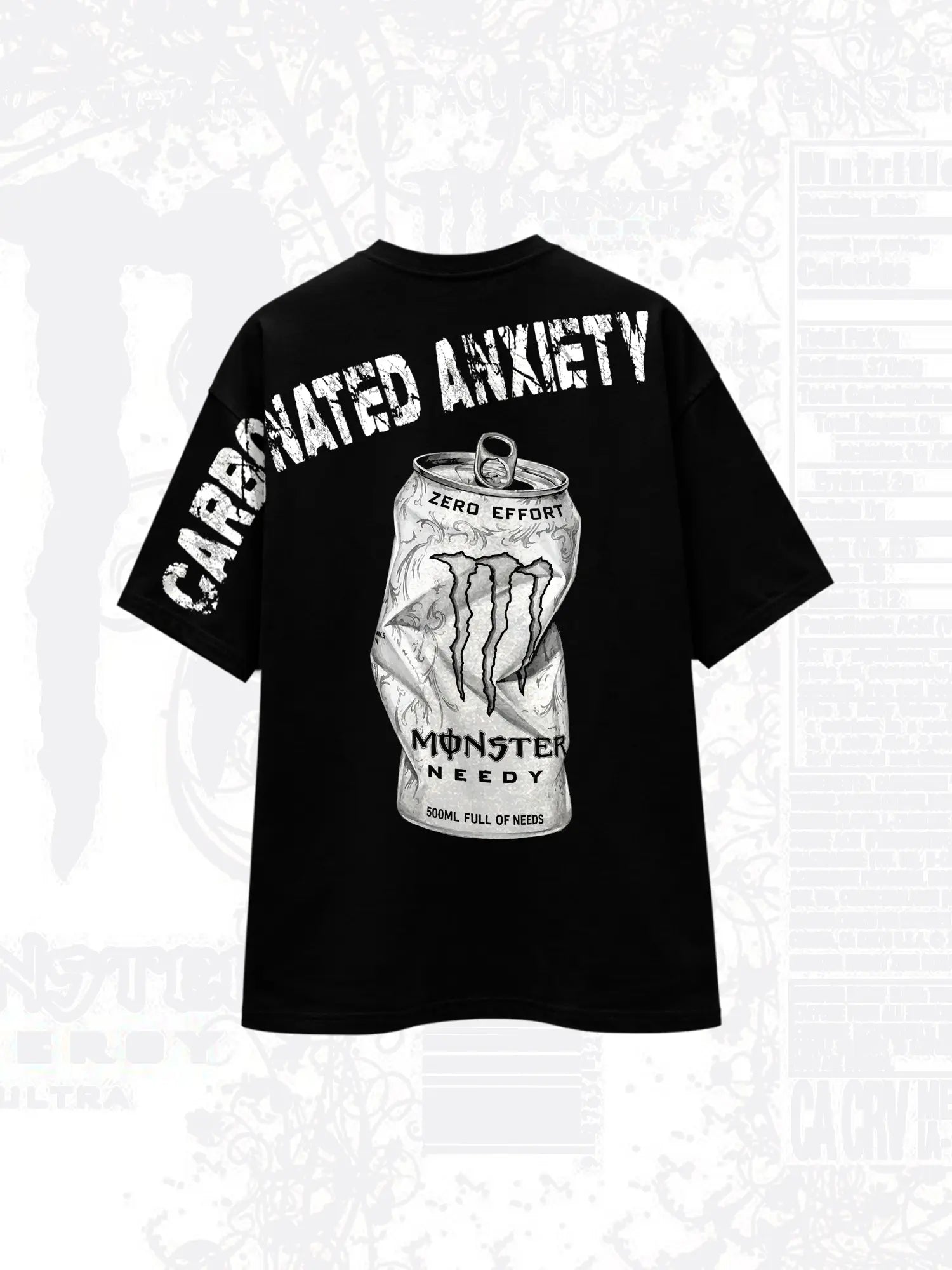 The Monster Energy Unisex Black Oversized Tshirt