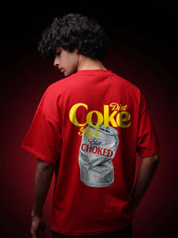 The Diet Choke Unisex Red Oversized Tshirt