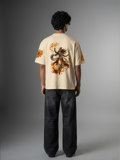 Sacred Fury Unisex Off-White Oversized T-Shirt