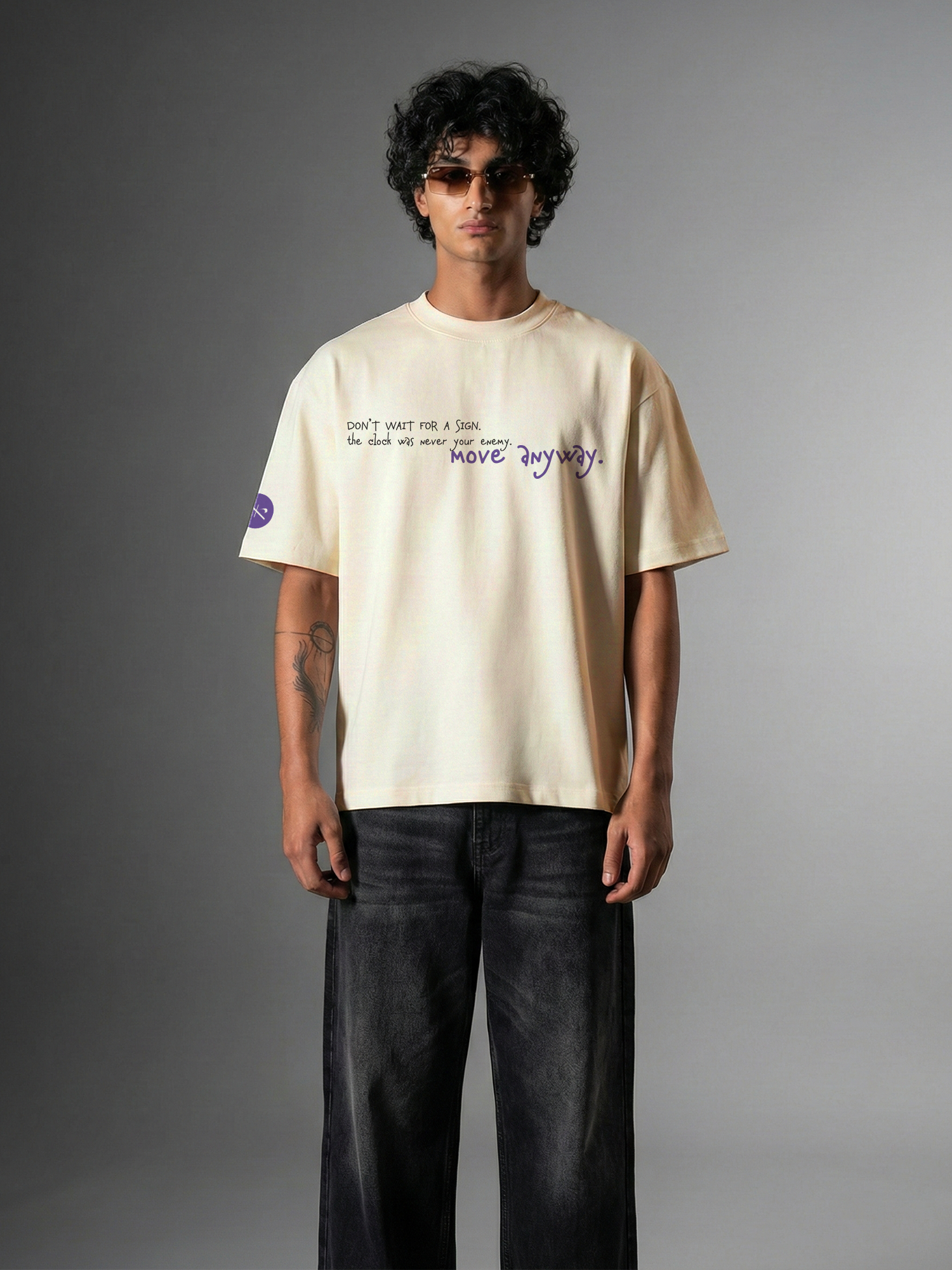 Zero Hour Unisex Off-White Oversized T-Shirt