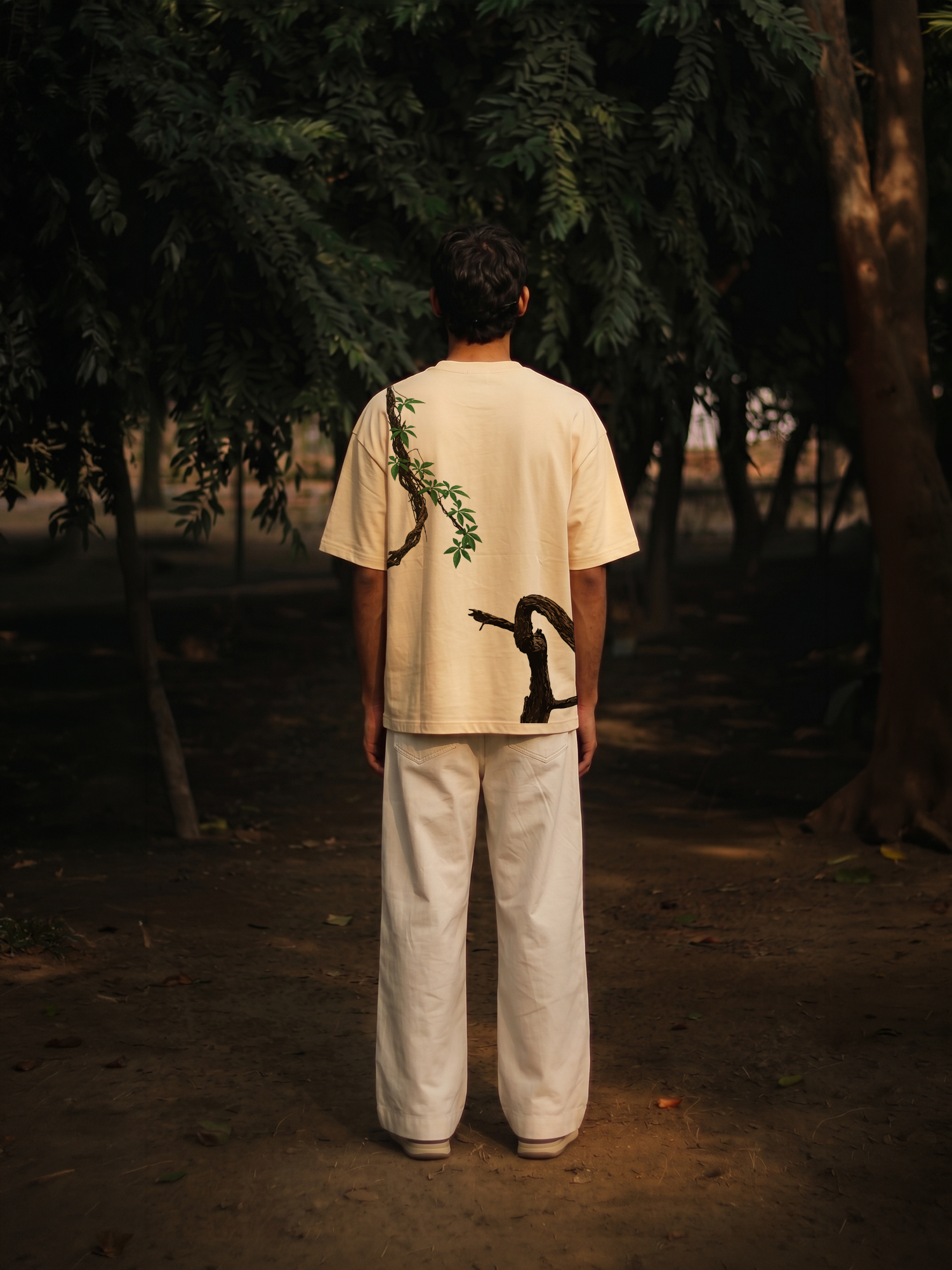 The Silent Apex Unisex Off-White Oversized T-Shirt