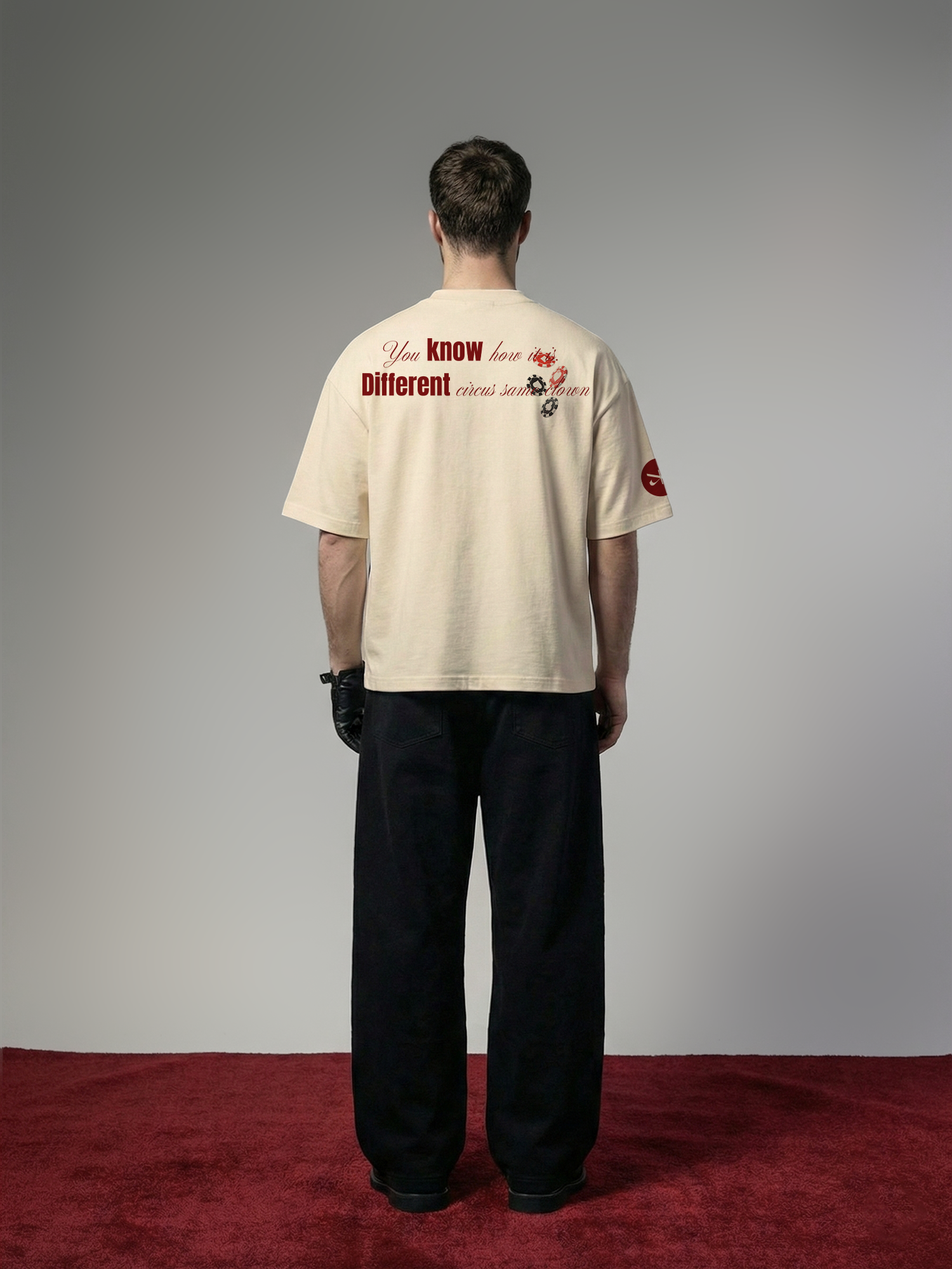 Same Clown Unisex Off-White Oversized T-Shirt